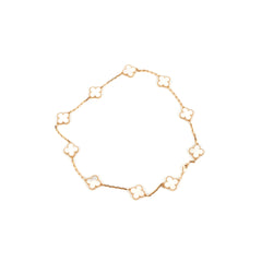 Van Cleef and Arpels 10 Motif White Mother of Pearl Necklace