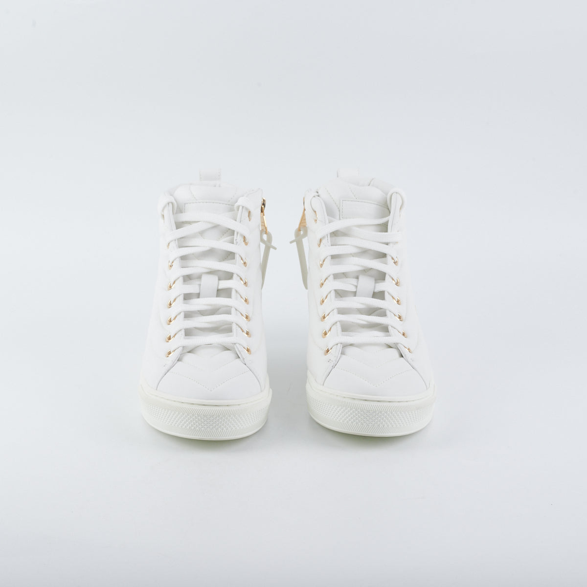 Louis Vuitton High Top White Sneaker Size 37 - THE PURSE AFFAIR