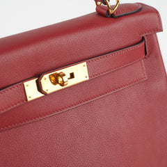 Hermes Kelly 28 EverColour Rogue Grenat - X Stamp