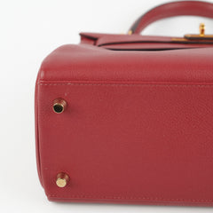 Hermes Kelly 28 EverColour Rogue Grenat - X Stamp