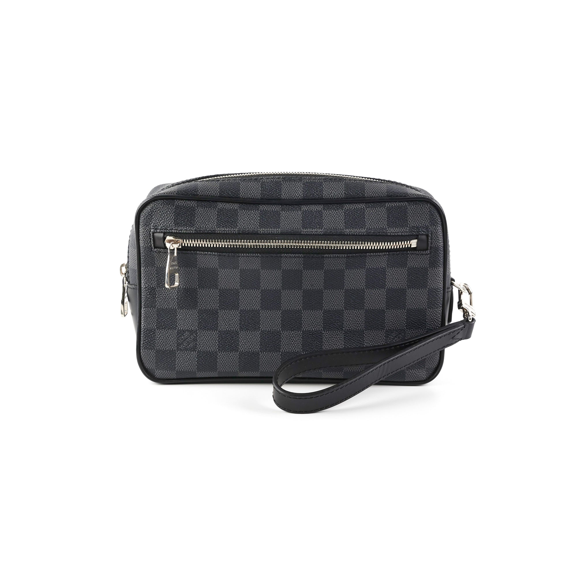 Louis Vuitton Graphite Pochette Kasai Clutch Bag men's bag