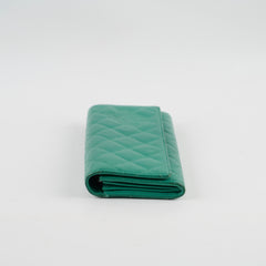 Chanel Green Caviar Long Wallet