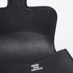 Hermes Constance Slim Wallet Black Epsom Palladium HW U Stamp