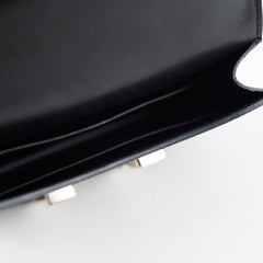 Hermes Constance Slim Wallet Black Epsom Palladium HW U Stamp