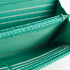 Chanel Green Caviar Long Wallet