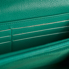 Chanel Green Caviar Long Wallet