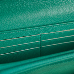 Chanel Green Caviar Long Wallet