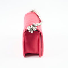 Chanel Small Boy Caviar in Red