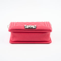 Chanel Small Boy Caviar in Red