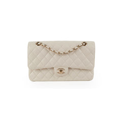 Chanel Quilted Caviar Medium/Large Double Flap Ivory