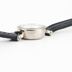 Hermes Faubourg Mini 15mm Watch Navy with 18k White Gold Diamonds