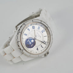 Chanel J12 38mm Moon Phase White Ceramic Watch