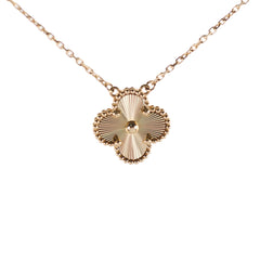 Van Cleef and Arpels Vintage Alhambra Guilloche Necklace