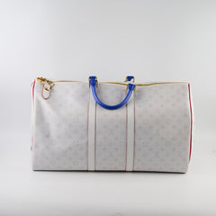Louis Vuitton x NBA Virgil Abloh Antartica Keepall 55 Bandouliere Monogram Light Grey