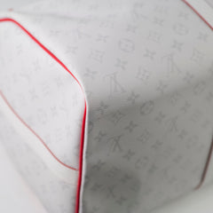 Louis Vuitton x NBA Virgil Abloh Antartica Keepall 55 Bandouliere Monogram Light Grey