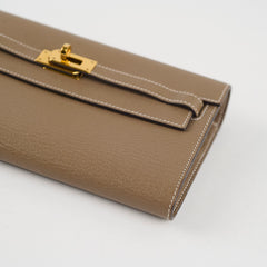 Hermes Kelly To Go Etoupe Cherve Etoupe Z Stamp