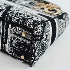 Christian Dior Medium Lady D-Lite Plan De Paris Black