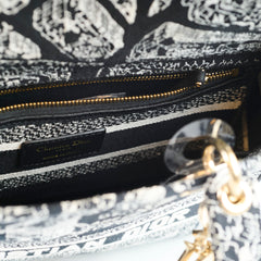 Christian Dior Medium Lady D-Lite Plan De Paris Black