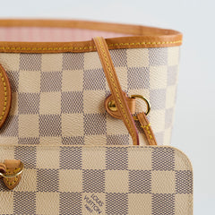 Louis Vuitton Neverfull GM Damier Azur (with Pouch)