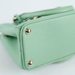 Prada Mini Galleria Green Saffiano