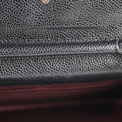 Chanel Black Caviar Wallet On Chain WOC GHW