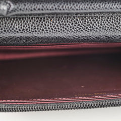 Chanel Black Caviar Wallet On Chain WOC GHW
