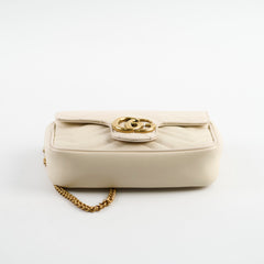 Gucci GG Marmont Super Mini Cream Crossbody Bag