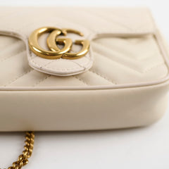 Gucci GG Marmont Super Mini Cream Crossbody Bag