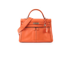 Hermes Kelly 35 Lakis 2Way Orange Mangue? - Stamp Q Square