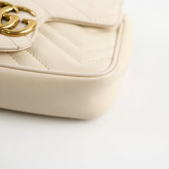 Gucci GG Marmont Super Mini Cream Crossbody Bag