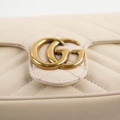 Gucci GG Marmont Super Mini Cream Crossbody Bag