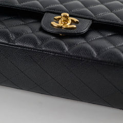 Chanel Caviar Medium/Large Double Classic Flap Black