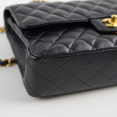 Chanel Caviar Medium/Large Double Classic Flap Black