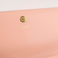Saint Laurent Cassandre Clutch in Pale Pink Smooth Leather
