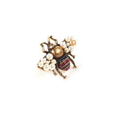 Gucci Bee Ring with Interlocking G
