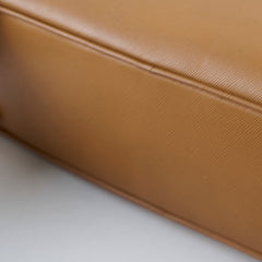Prada Saffiano Bauletto Handbag Tan