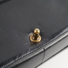 Chanel Old Medium Boy Shiny Calfskin Black - Series 17