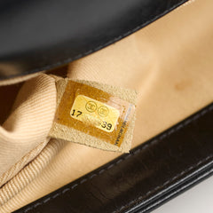 Chanel Old Medium Boy Shiny Calfskin Black - Series 17