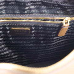 Prada Saffiano Bauletto Handbag Tan
