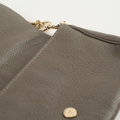 Gucci Vintage Greenwich Python/Leather Clutch Grey