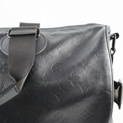 Louis Vuitton Speedy Monogram Bandouliere 40 Shadow Leather Black