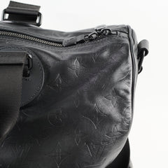 Louis Vuitton Speedy Monogram Bandouliere 40 Shadow Leather Black