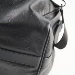 Louis Vuitton Speedy Monogram Bandouliere 40 Shadow Leather Black