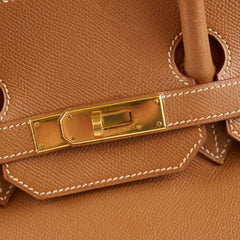 Hermès Hermes Birkin 35 Courchevel Gold GHW -C Square
