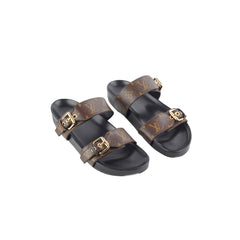 Louis Vuitton Bom Dia Comfort Flat Mules Monogram Size 39