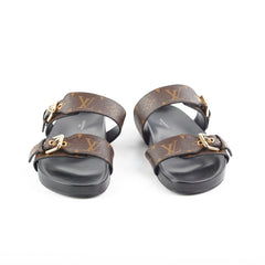 Louis Vuitton Bom Dia Comfort Flat Mules Monogram Size 39