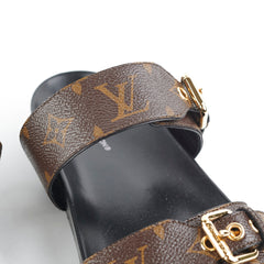 Louis Vuitton Bom Dia Comfort Flat Mules Monogram Size 39