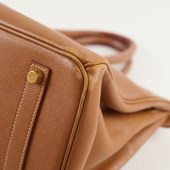 Hermès Hermes Birkin 35 Courchevel Gold GHW -C Square