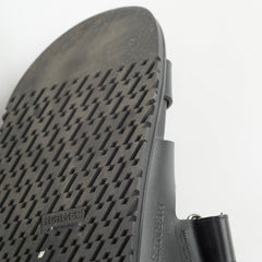 Hermes Chypre Sandals Black 38.5