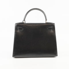 Hermès Kelly 28 Box Calf Black Gold - V Circle Stamp